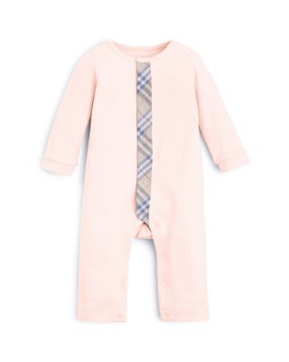 Burberry Infant Girls' Check Trim Coverall - Sizes 3-18 Months