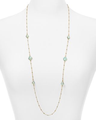 Argento Vivo Chalcedony Station Necklace, 34