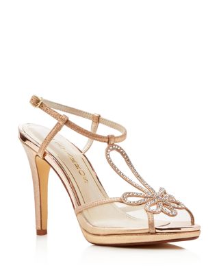 Caparros Claudia Metallic Platform High Heel Sandals