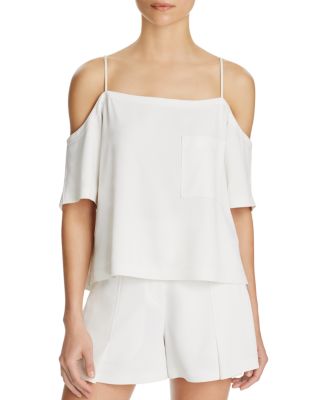 T by Alexander Wang Cold-Shoulder Top