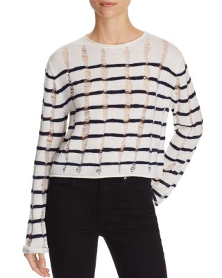 T by Alexander Wang Stripe Crop Sweater