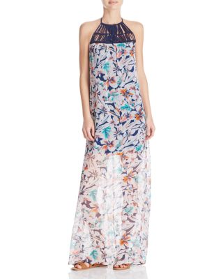 Ella Moss Tahiti Print Silk Maxi Dress