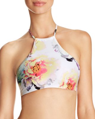 PilyQ Summer Fleur High Neck Bikini Top