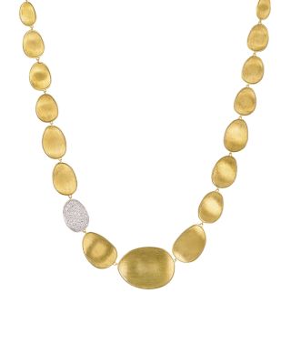 Marco Bicego Marco Bicego Diamond Lunaria Collar Necklace in 18K Gold, 16.5