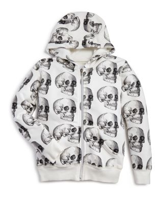 NUNUNU Boys' Skull Print Hoodie - Sizes 2-9