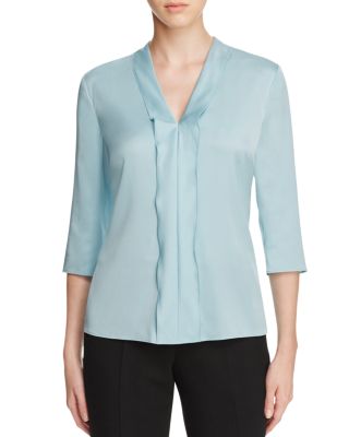 BOSS Ikarsi Ruffle Silk Blouse