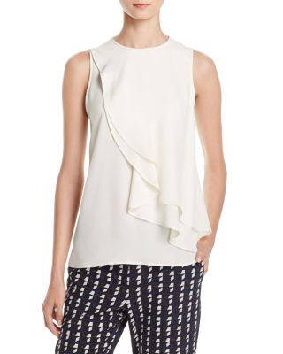 Theory Elmali Tiered Silk Top