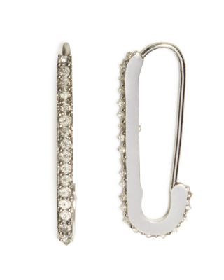 Rebecca Minkoff Mini Pavé Safety Pin Drop Earrings