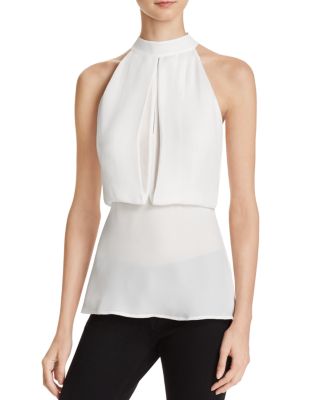 Chelsea And Walker High Neck Silk Tank