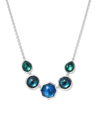 IPPOLITA Sterling Silver Rock Candy® Wonderland Five Stone Station Necklace in Merino, 16