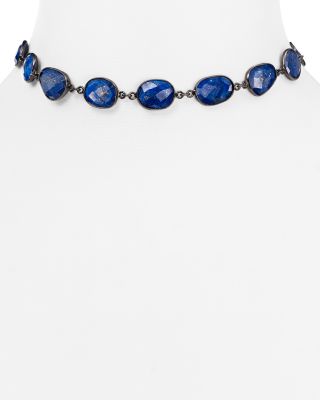 Ela Rae Sadie Lapis Choker Necklace, 12