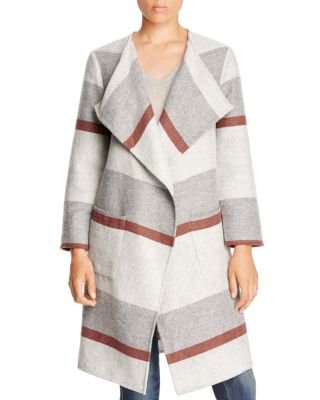 cupcakes and cashmere Jolie Yarn Dyed Stripe Blanket Coat