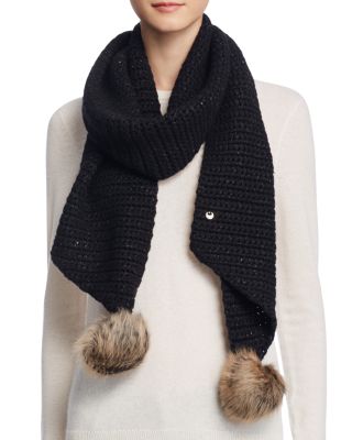 UGG® Scarf with Pom-Poms - 100% Bloomingdale's Exclusive