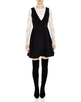 Sandro Nita Layered-Look Pinafore Dress