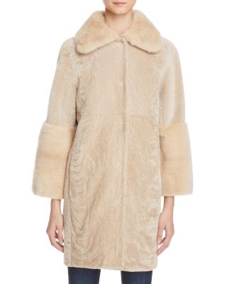 Maximilian Furs Lamb Shearling & Long Hair Mink Fur Coat - Bloomingdale's Exclusive