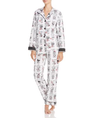 PJ Salvage Yearbook Dog Flannel Pajama Set