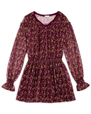 Splendid Girls' Floral Crinkle Chiffon Dress - Sizes 7-14