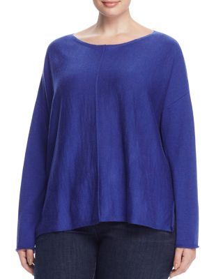 Eileen Fisher Plus Wool Drop Shoulder Sweater