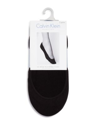 Calvin Klein Hosiery Microfiber Liner Socks, Set of 5