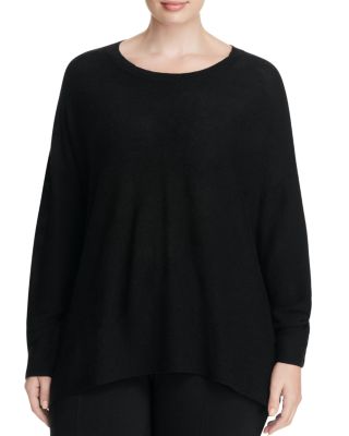 Eileen Fisher Plus Merino Wool Drop Shoulder Sweater