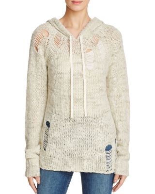 PAM & GELA Shredded Hooded Sweater