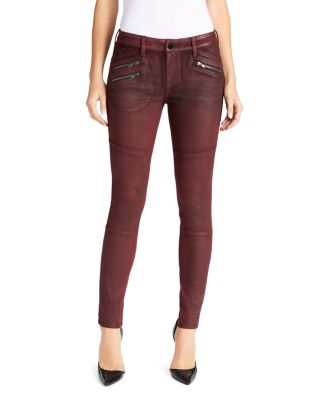 William Rast The Moto Skinny Jeans in Matador Oxblood