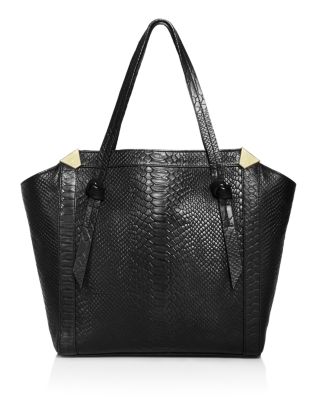 Foley and Corinna Portrait Python-Embossed Shopper Tote