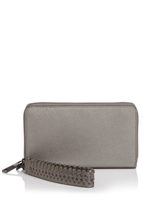 Rebecca Minkoff Whipstitch Stud Metallic Tech Wristlet