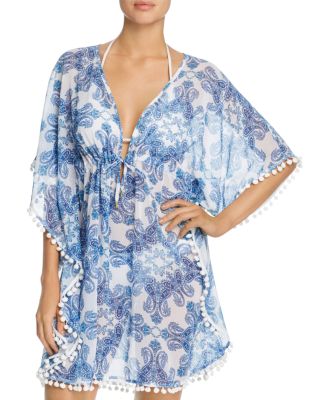 Bleu Rod Beattie Paisley Caftan Swim Cover Up