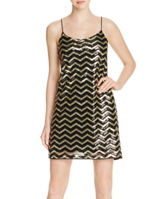 Vero Moda Sequined Chevron Shift Dress