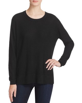 H. ONE Waffle Stitch Asymmetric Sweater