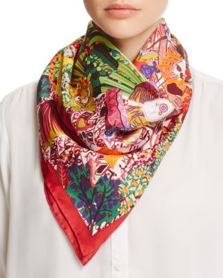 Salvatore Ferragamo Ladies by the Fountain Print Scarf