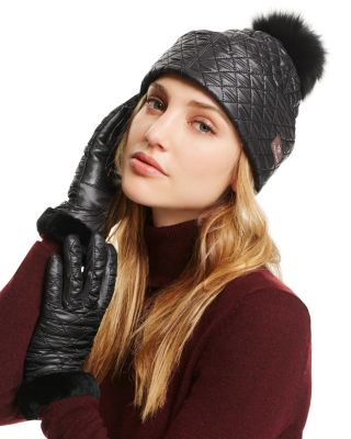 UGG® Quilted Tech Gloves & Hat with Pom-Pom