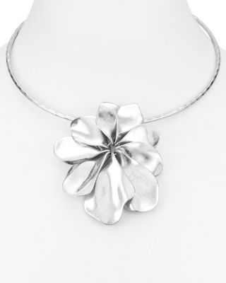 Robert Lee Morris Soho Flower Pendant Statement Collar Necklace