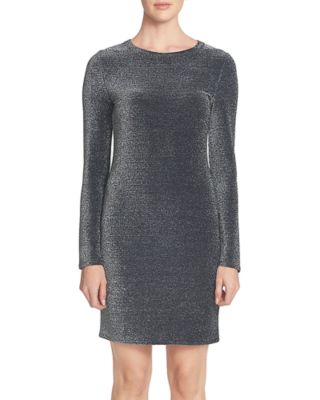 1.STATE Cutout Glitter Sheath Dress