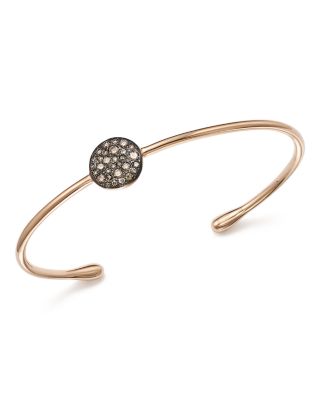 Pomellato Sabbia Cuff Bracelet with Brown Diamonds in 18K Rose Gold