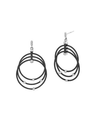 ALOR Black Cable Drop Earrings