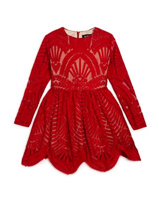 Bardot Junior Girls' Embroidered Lace & Mesh Dress - Sizes 4-7