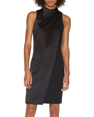 HALSTON HERITAGE Draped-Neck Dress