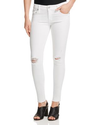 MOTHER The Looker Ankle Fray Jeans in Little Miss Innocent