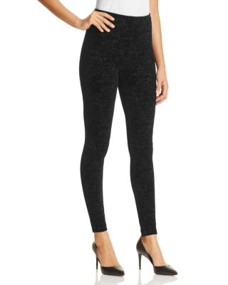 Lyssé Victoria Flocked Abstract Pattern Leggings