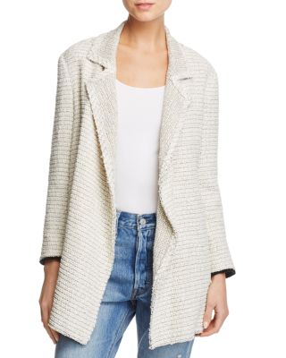 Theory Clairene Open-Front Tweed Jacket