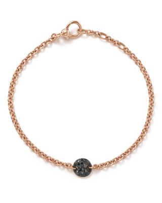 Pomellato Sabbia Bracelet with Black Diamonds in 18K Rose Gold