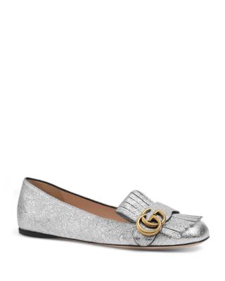 Gucci Marmont Metallic Flats 