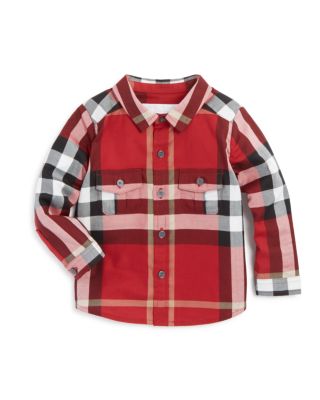 Burberry Boys' Check Print Trent Button Down Shirt - Sizes 6-36 Months