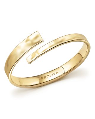 IPPOLITA 18K Yellow Gold Senso Textured Surface Hinged Bypass Bracelet