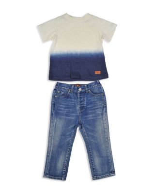 7 For All Mankind Infant Boys' Dip Dye Tee & Jeans Set - Sizes 12-24 Months