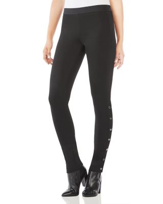 BCBGMAXAZRIA Bobby Side-Snap Ponte Leggings