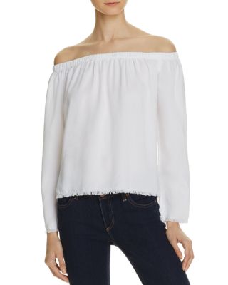 Bella Dahl Frayed Off-The-Shoulder Top