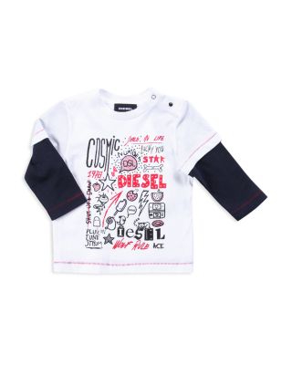 Diesel Infant Boys' Layered Look Collage Print Tee - Sizes 12-24 Months